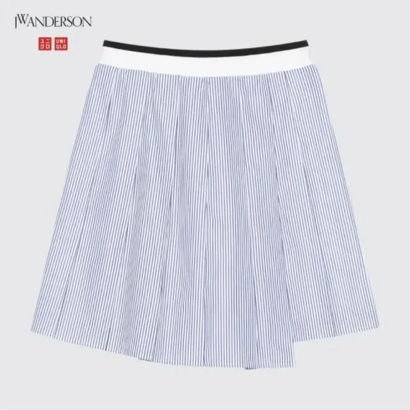 Uniqlo Skirts Jw Anderson X Uniqlo Pleated Striped Mini Skirt